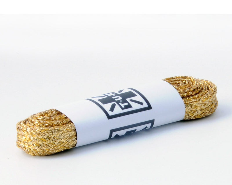 LC028-120MGD-OS 120 CM Metallic Gold Flat Laces LC028-120MGD-OS