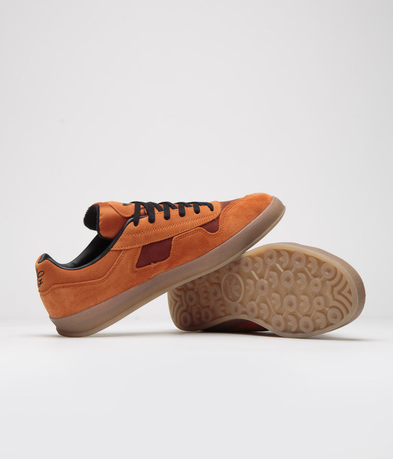 Adidas Aloha Super Shoes in Fox Red and Core Black / Burnt Sienna