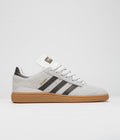 Adidas Busenitz Shoes in Crystal White and Shadow Olive / Gum