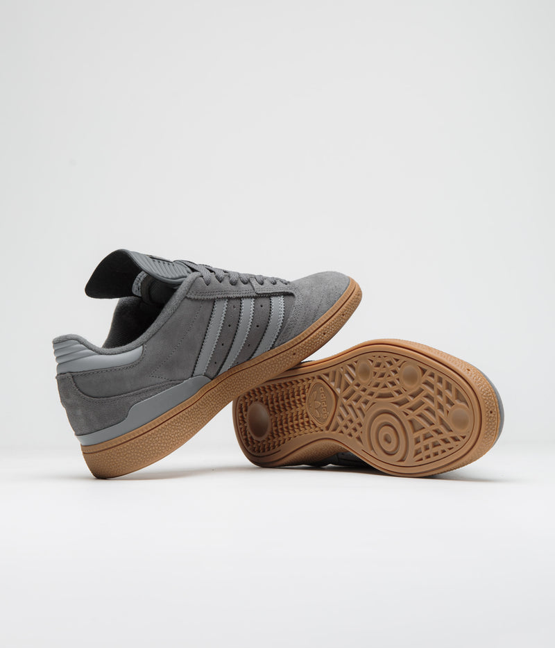 Adidas Busenitz Shoes in Grey Five and Grey Three / Gold Metallic