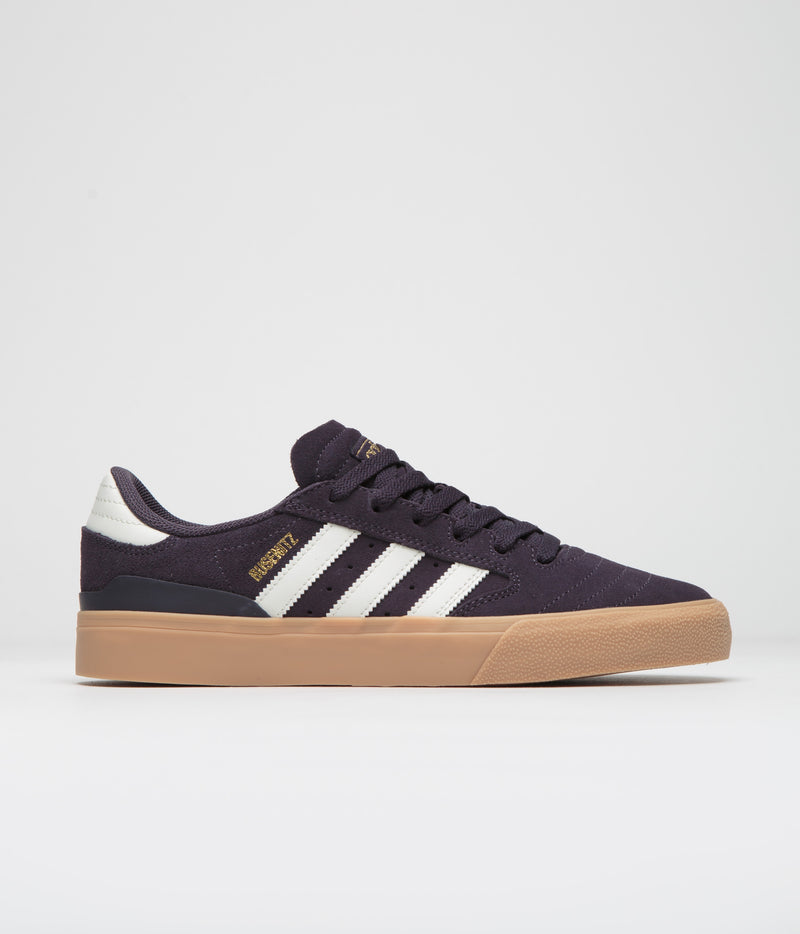 Adidas Busenitz Vulc II Shoes in Aurora Black and Off White / Gum
