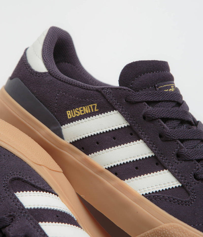 Adidas Busenitz Vulc II Shoes in Aurora Black and Off White / Gum