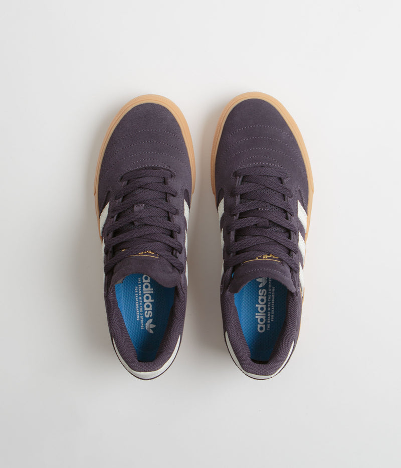 Adidas Busenitz Vulc II Shoes in Aurora Black and Off White / Gum