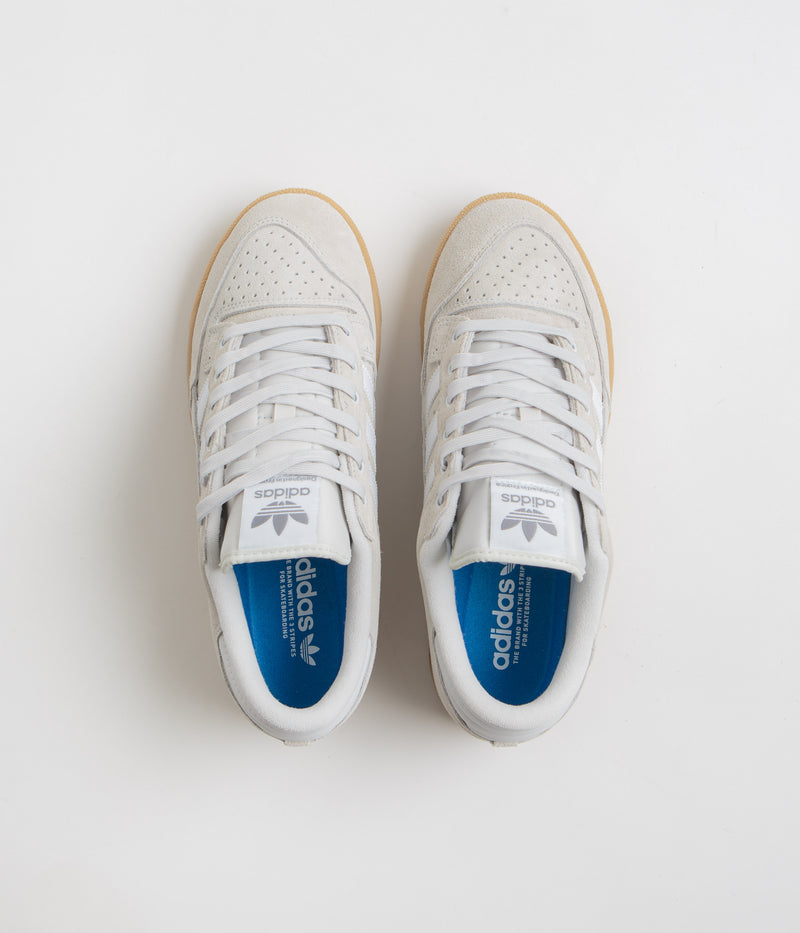 Adidas Centennial 85 Low ADV Shoes in Crystal White and Cloud White / Gum