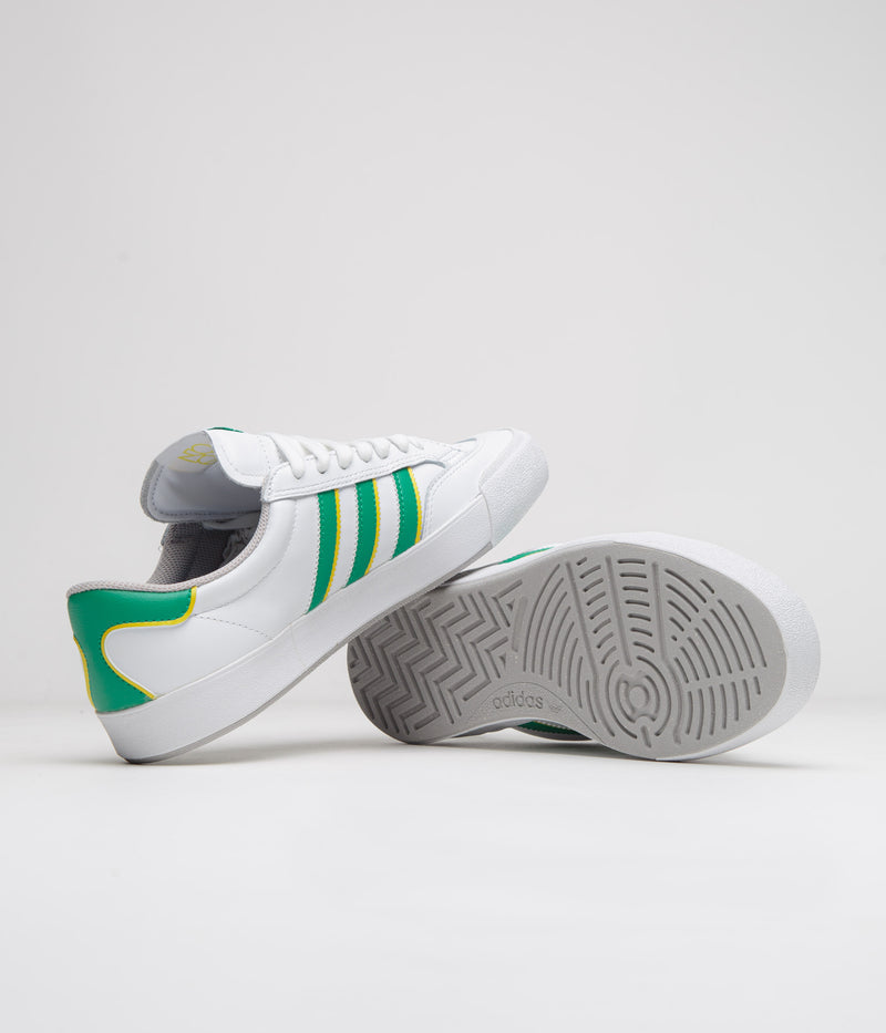 Adidas Nora Shoes in Cloud White and Court Green / Yellow