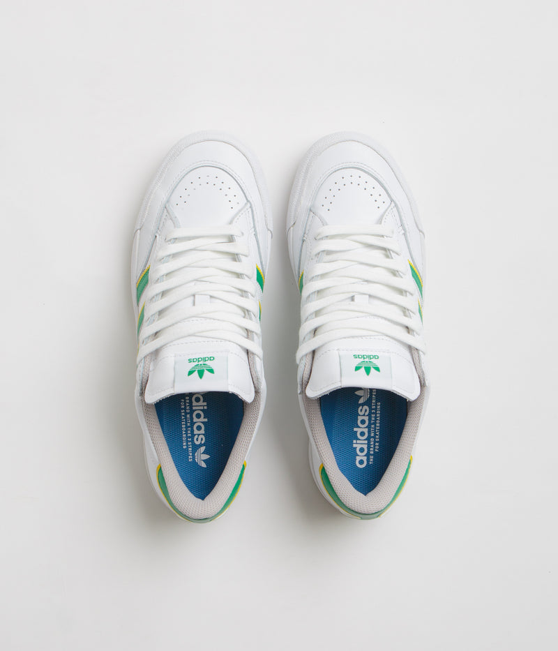Adidas Nora Shoes in Cloud White and Court Green / Yellow