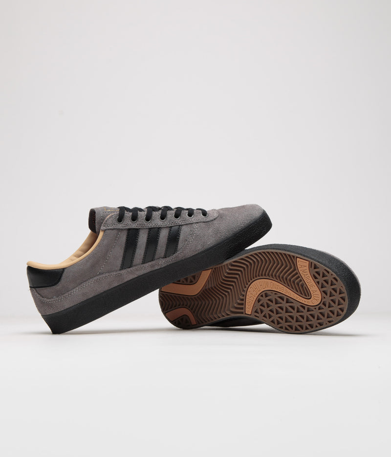Adidas Puig Indoor Shoes in Charcoal and Core Black / Chalk White