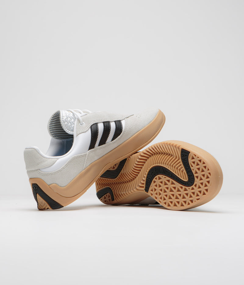 Adidas Puig Shoes in Crystal White and Core Black / Gum