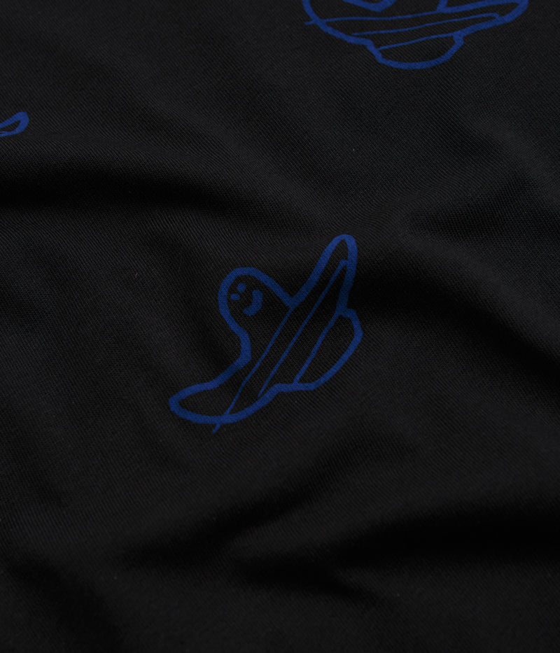 Adidas Shmoofoil Allover Print T-Shirt in Black and Team Royal Blue