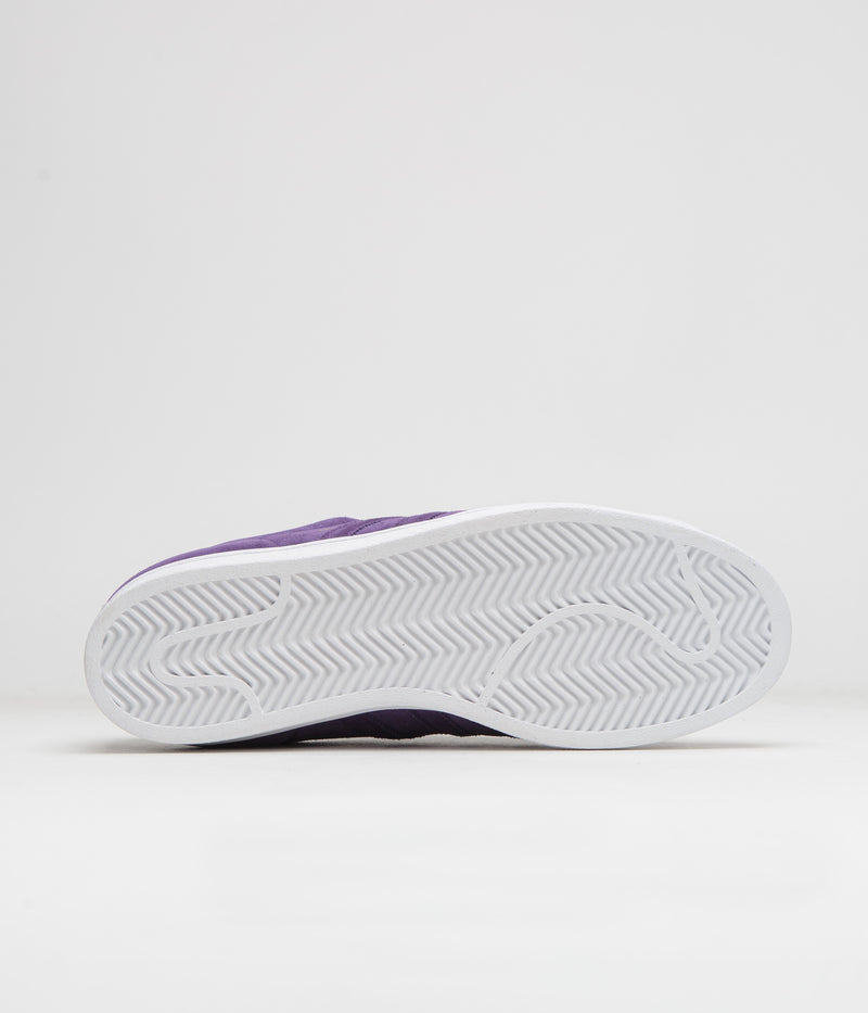Adidas Superstar ADV Shoes in Collegiate Purple and Zero Metallic / Gold Metallic