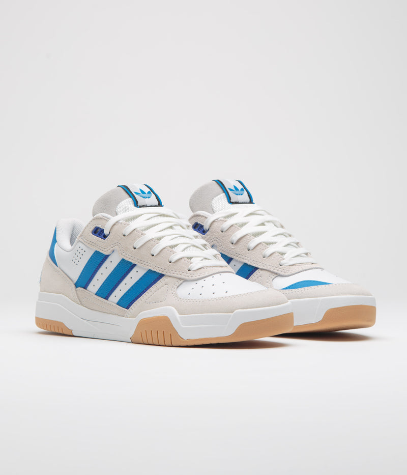 Adidas Tekkira Cup Shoes in FTWR White and Bright Blue / Lucid Blue