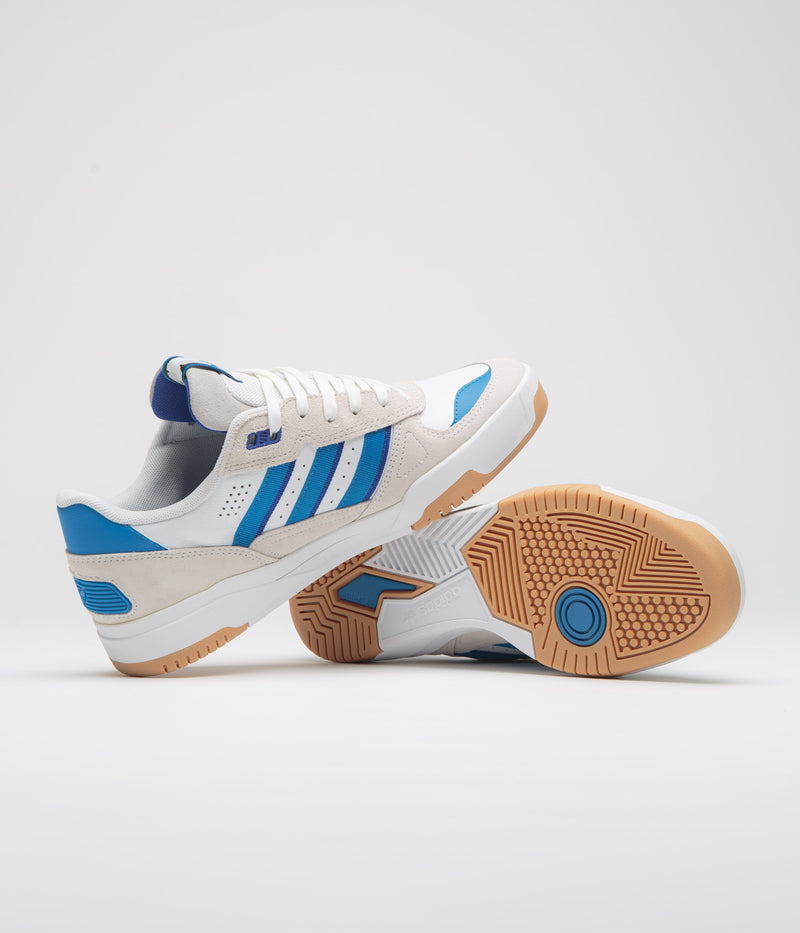 Adidas Tekkira Cup Shoes in FTWR White and Bright Blue / Lucid Blue