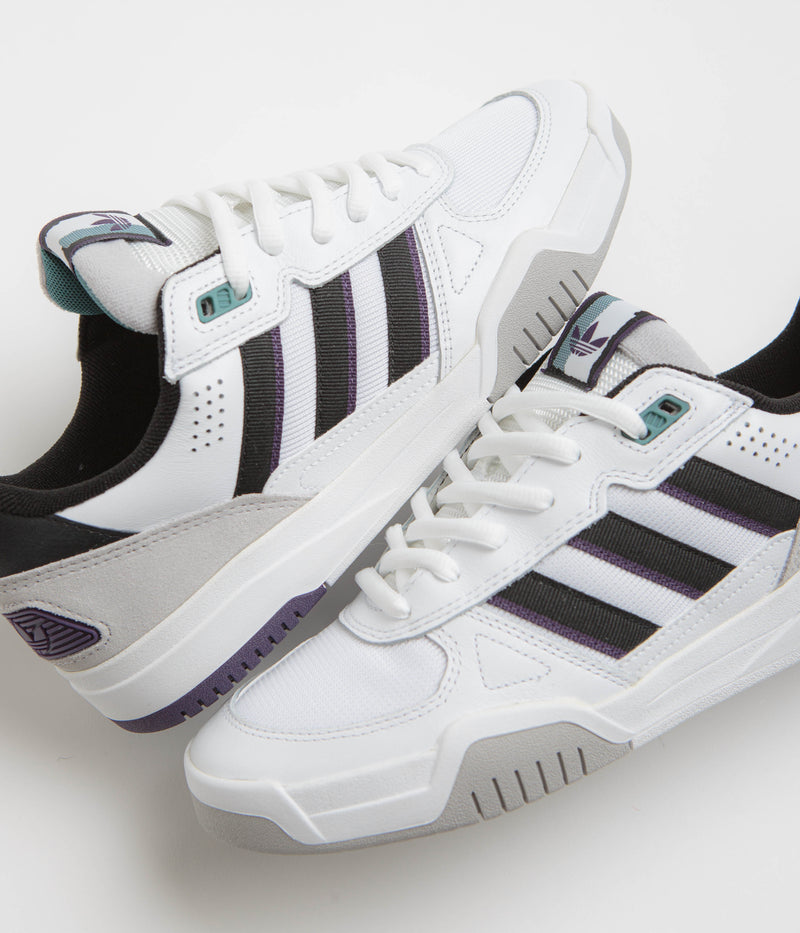 Adidas Tekkira Cup Shoes in FTWR White and Core Black / Aurora Plum