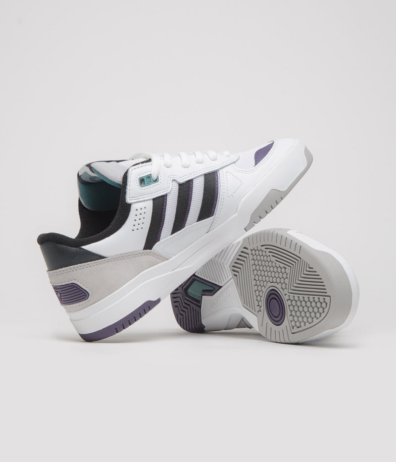 Adidas Tekkira Cup Shoes in FTWR White and Core Black / Aurora Plum