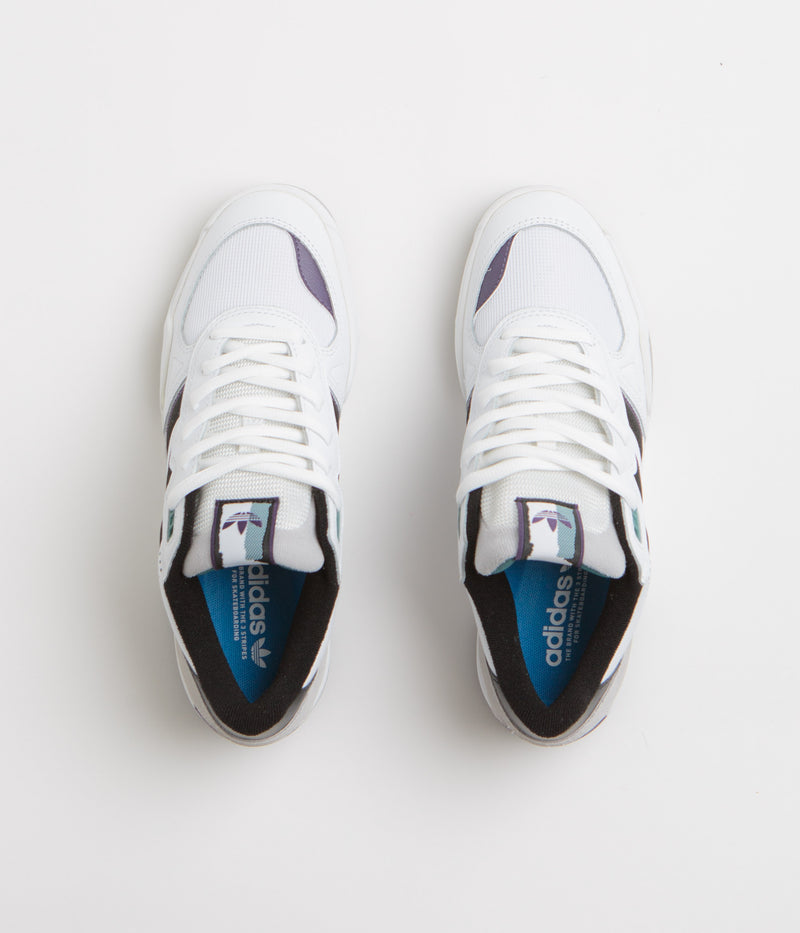 Adidas Tekkira Cup Shoes in FTWR White and Core Black / Aurora Plum
