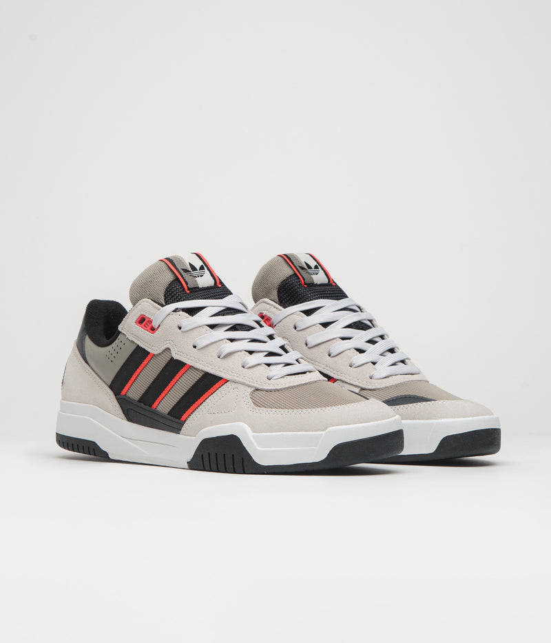 Adidas Tekkira Cup Shoes in Orbit Grey and Core Black / Solar Red
