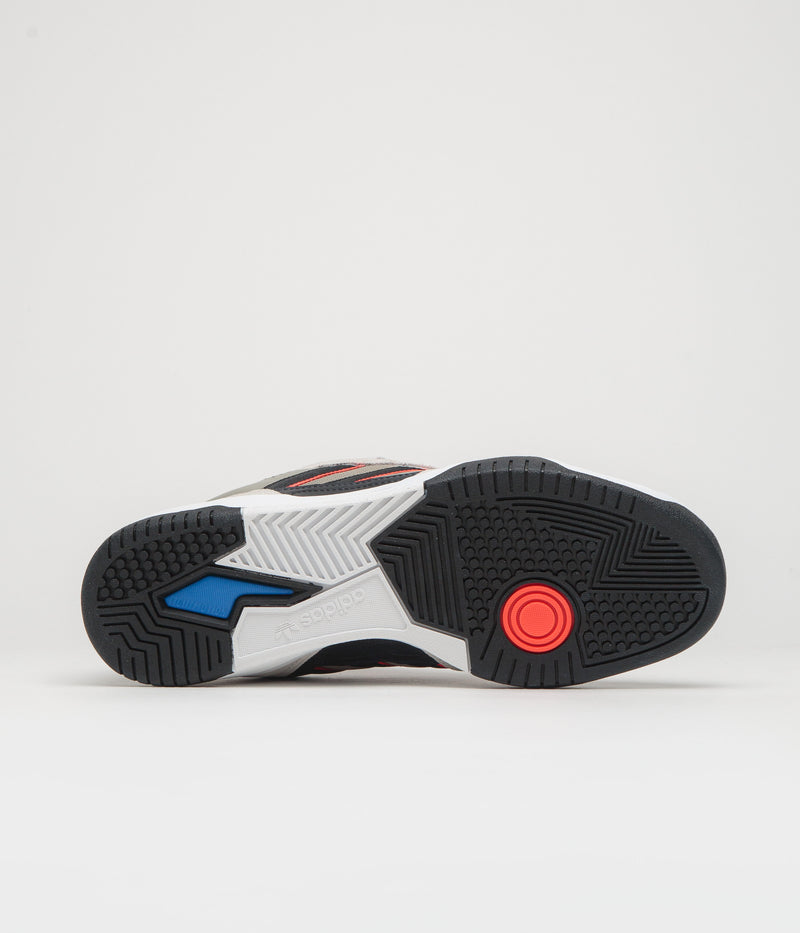 Adidas Tekkira Cup Shoes in Orbit Grey and Core Black / Solar Red