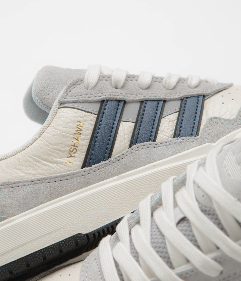 Adidas Tyshawn II Shoes in Grey Two and Collegiate Navy / Chalk White