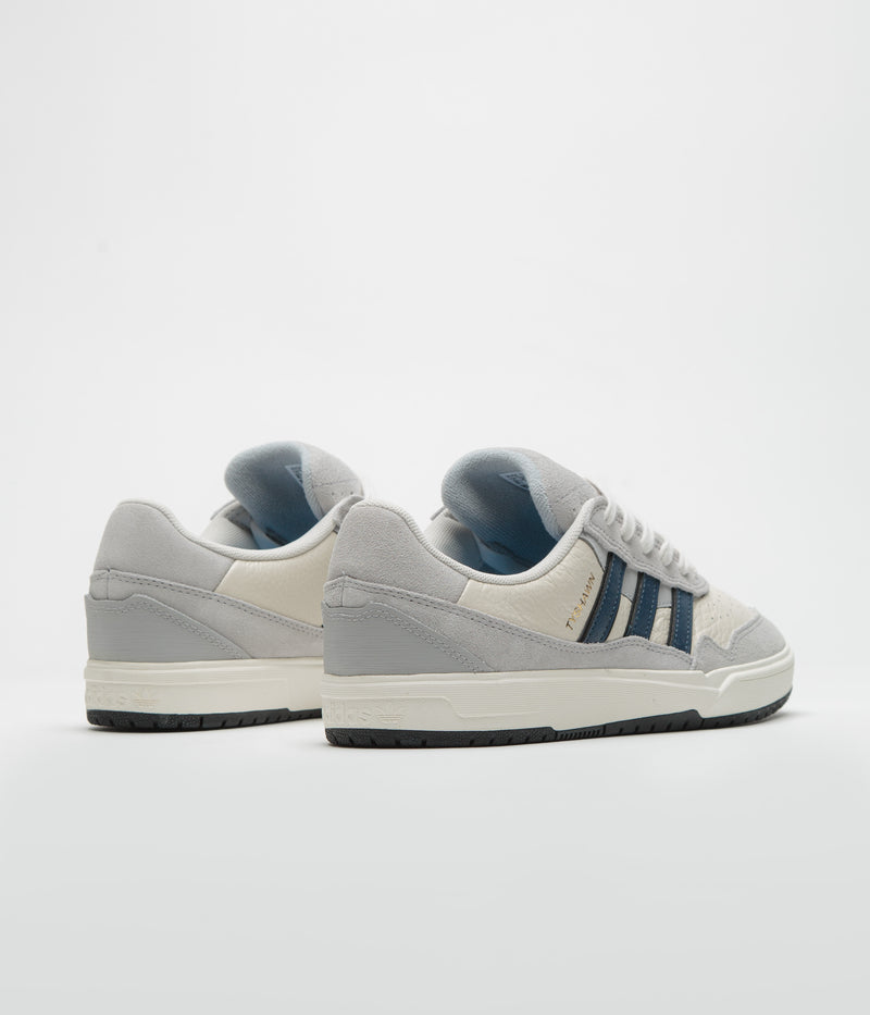 Adidas Tyshawn II Shoes in Grey Two and Collegiate Navy / Chalk White