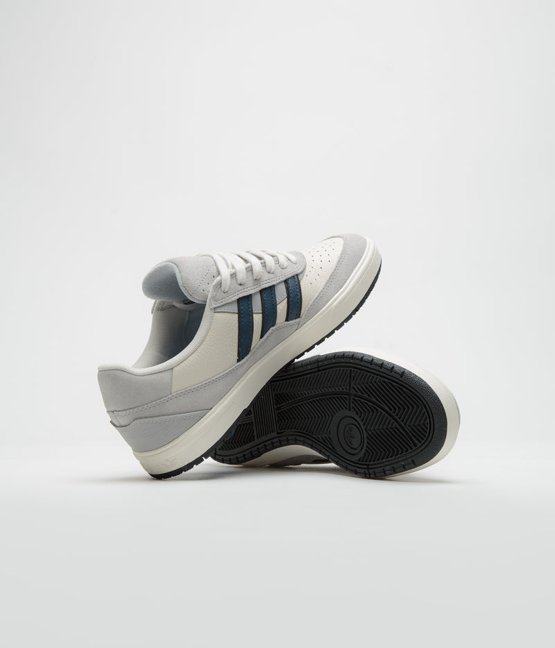 Adidas Tyshawn II Shoes in Grey Two and Collegiate Navy / Chalk White
