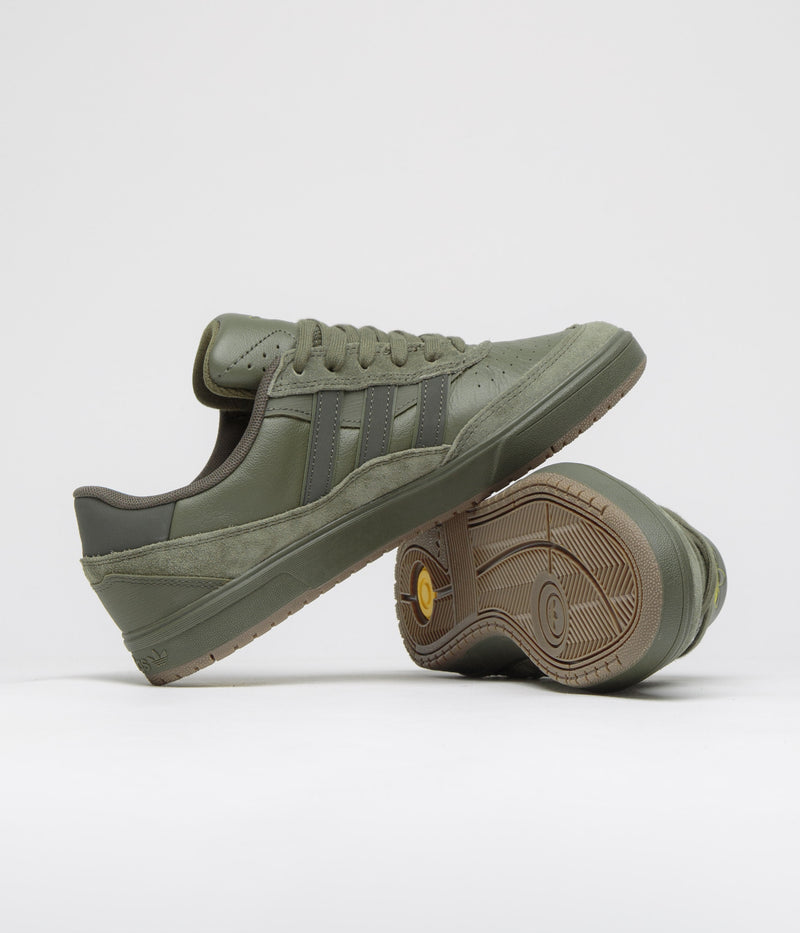 Adidas Tyshawn II Shoes in Olive Strata and Shadow Olive / Gum5