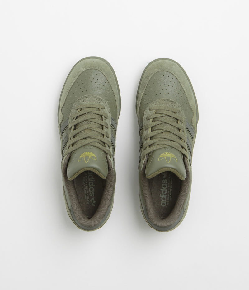 Adidas Tyshawn II Shoes in Olive Strata and Shadow Olive / Gum5