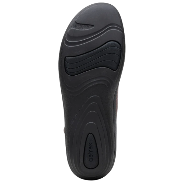 Black shoe sole with 'darex' branding on a white background