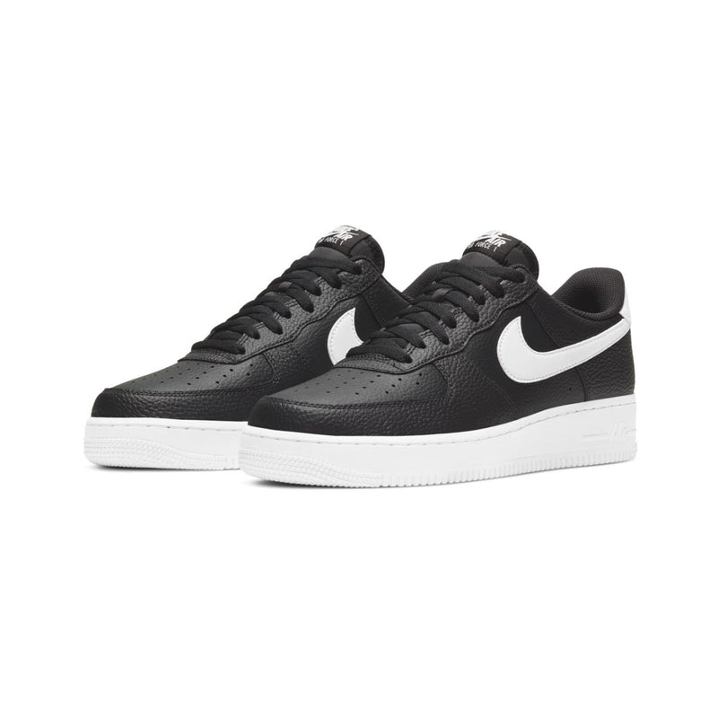 Air Force 1 '07 'Black White Pebbled Leather' Men's Shoes