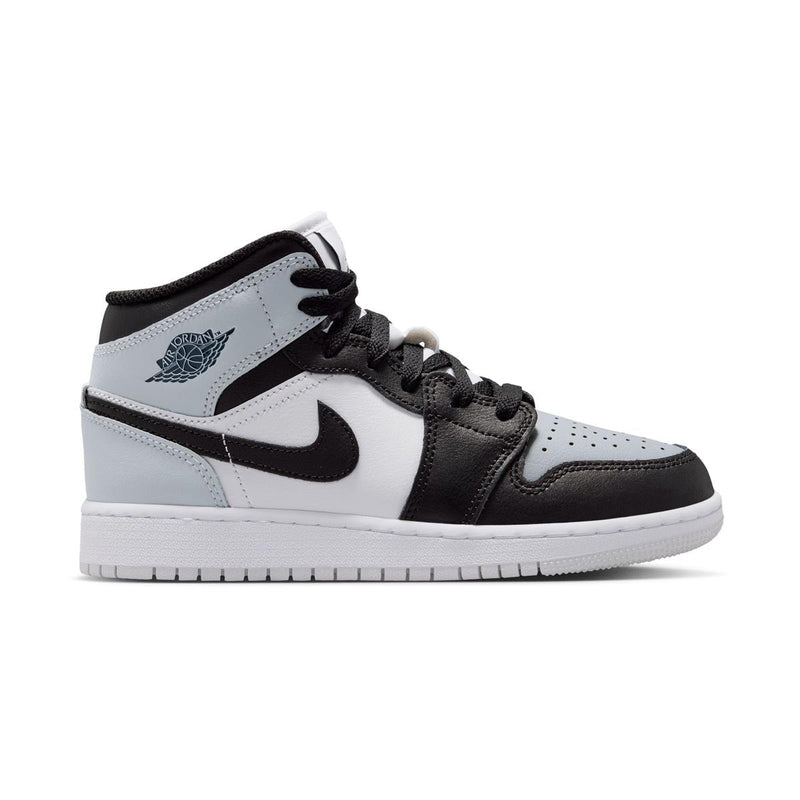 Air Jordan 1 Mid 'Black Aura Squadron Blue' Big Kids' Shoes