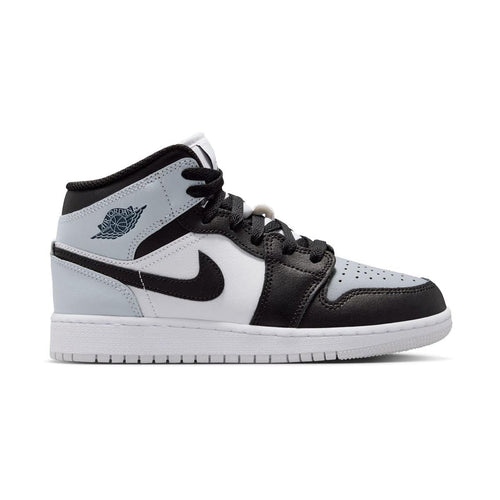 Air Jordan 1 Mid 'Black Aura Squadron Blue' Big Kids' Shoes