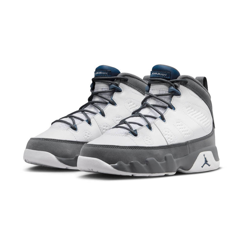 Air Jordan 9 Retro 'Flint Grey and French Blue' Little Kids' Shoes