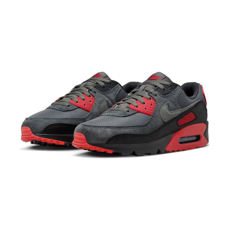 Air Max 90 'Smoke Grey Fire Red' Men's Shoes
