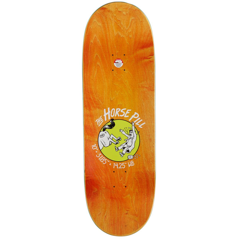 Anti-Hero Team Shaped Eagle Horse Pill Skateboard Deck - Yellow - 10.00"