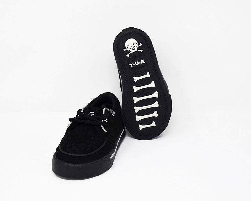A9723B Black 2-Ring Creeper Toddler Sneaker