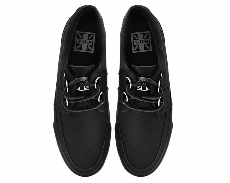 A9486 Black Basic Twill D-Ring Sneaker