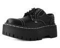 A3030L Black Burnished Contrast Stitch Double Decker Brogue