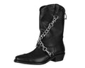 A3220L Black Chain Western Boot
