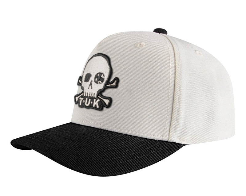 HT08 Black & Cream Skull Logo Hat HT08-OS