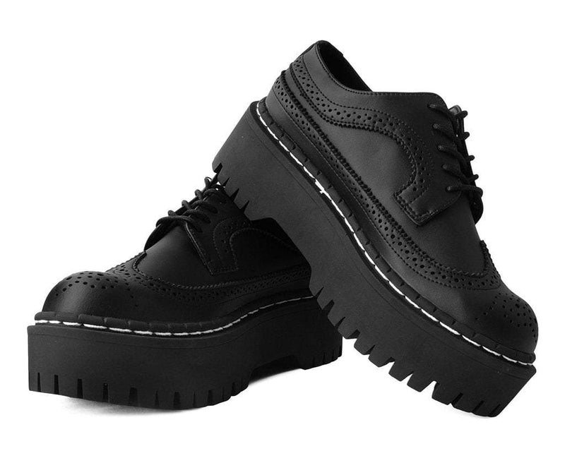 A9884 Black Double Decker Brogue