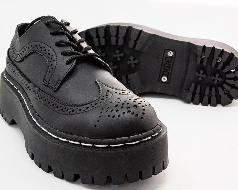 A9884 Black Double Decker Brogue