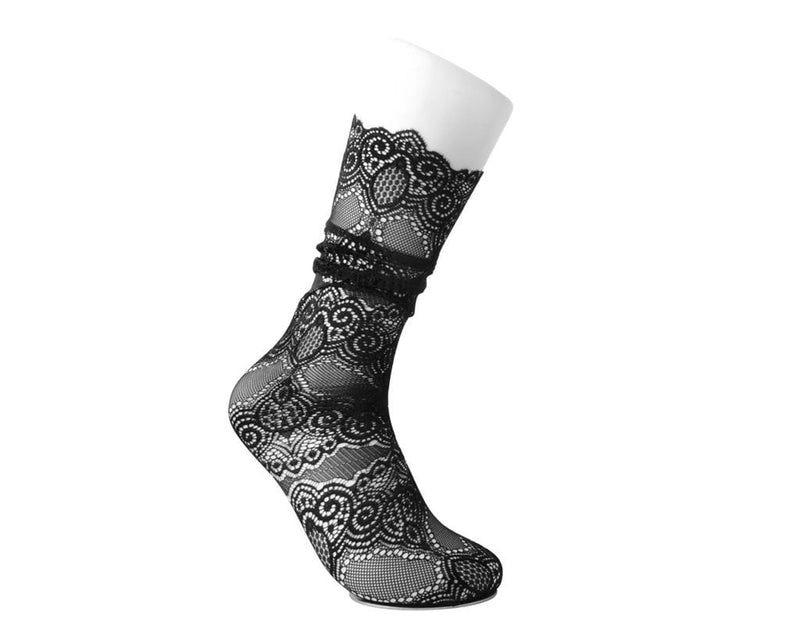 TSK1127 Black Lace Over-The-Knee Sock TSK1127-OS