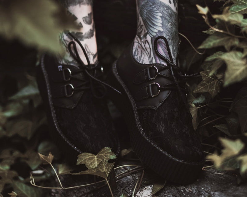 V3164 Black Lace Viva Mondo Creeper