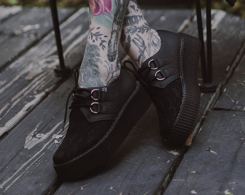 V3164 Black Lace Viva Mondo Creeper