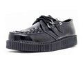 F6806 Black Leather Viva Low Creeper