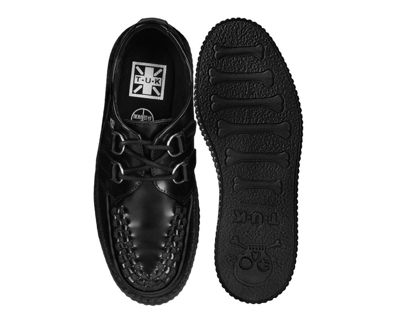 V6802 Black Leather Viva Mondo Creeper
