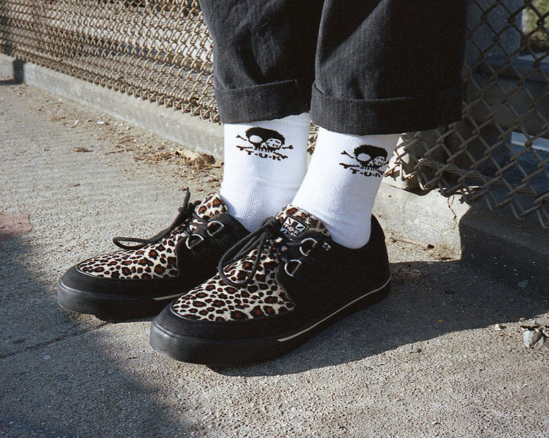 A9181 Black & Leopard Vegan Sneaker