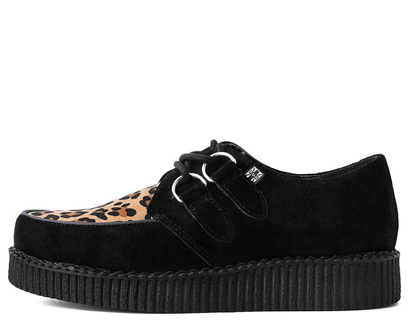 F8142 Black & Leopard Viva Low Creeper