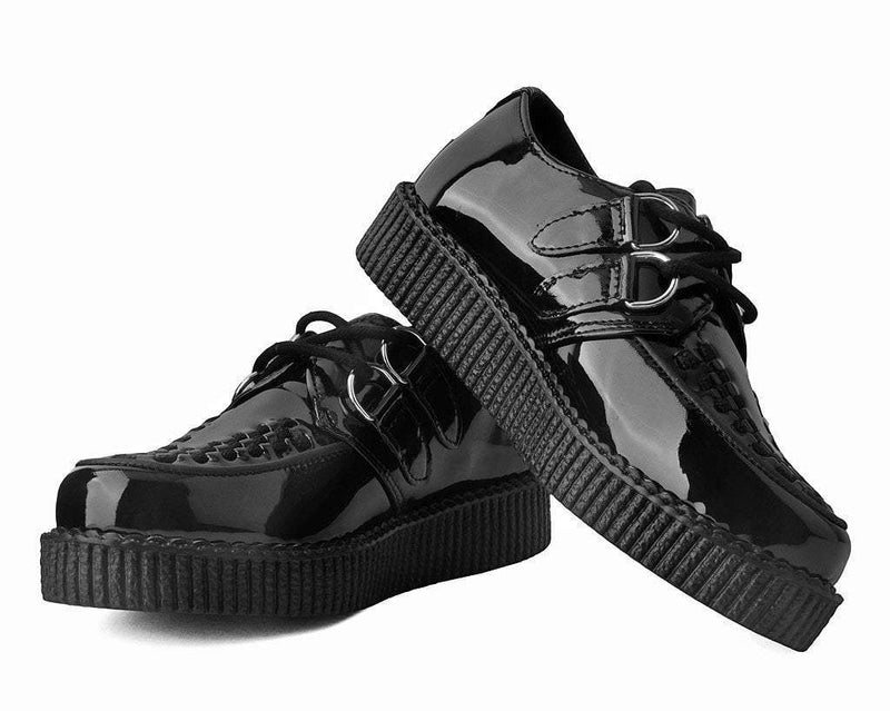 F9679 Black Patent Viva Low Sole Creeper