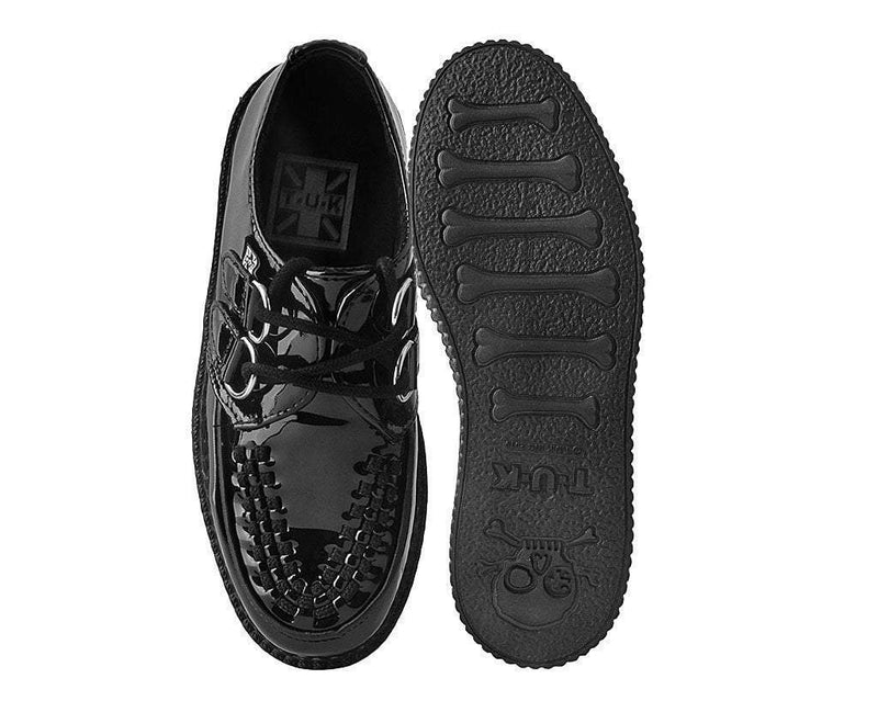 F9679 Black Patent Viva Low Sole Creeper