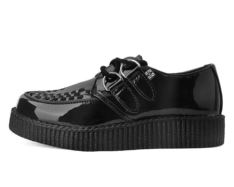 F9679 Black Patent Viva Low Sole Creeper